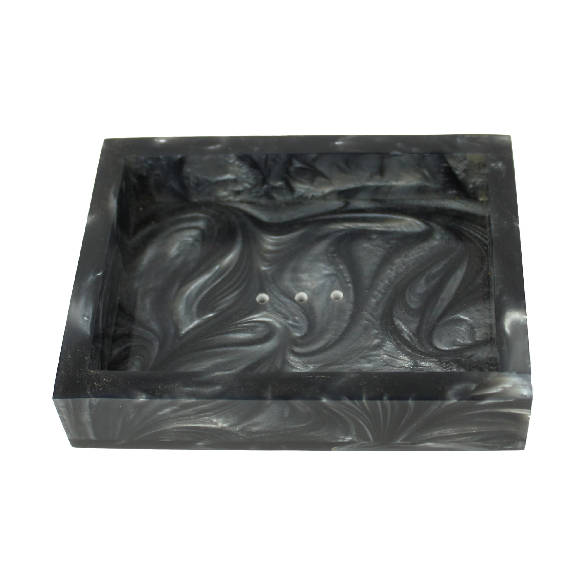 Black Resin Soap Dish